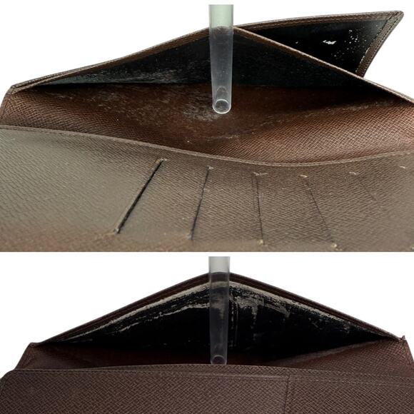 Louis Vuitton Damier Ebene Checkbook Wallet 1896-1996 Edition Centenaire Auth - Picture 7 of 12